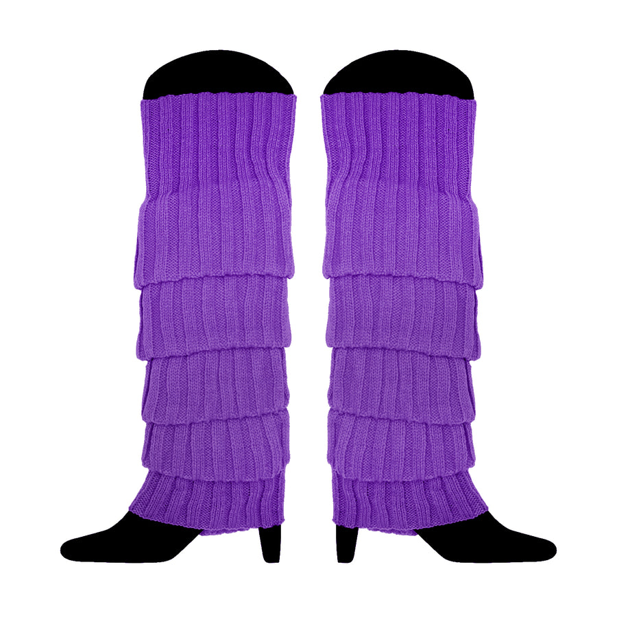 Purple Chunky Knit Leg Warmer