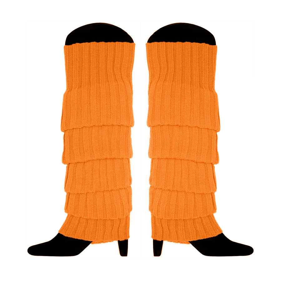Orange Chunky Knit Leg Warmer
