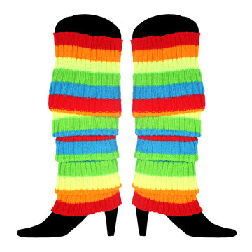 Rainbow Chunky Knit Leg Warmer
