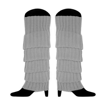 Dark Grey Chunky Knit Leg Warmer