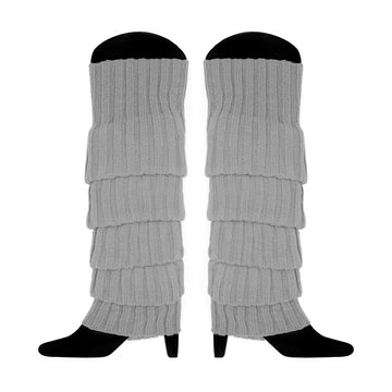 Dark Grey Chunky Knit Leg Warmer