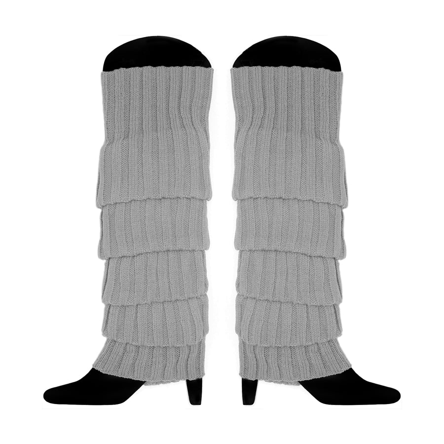 Dark Grey Chunky Knit Leg Warmer