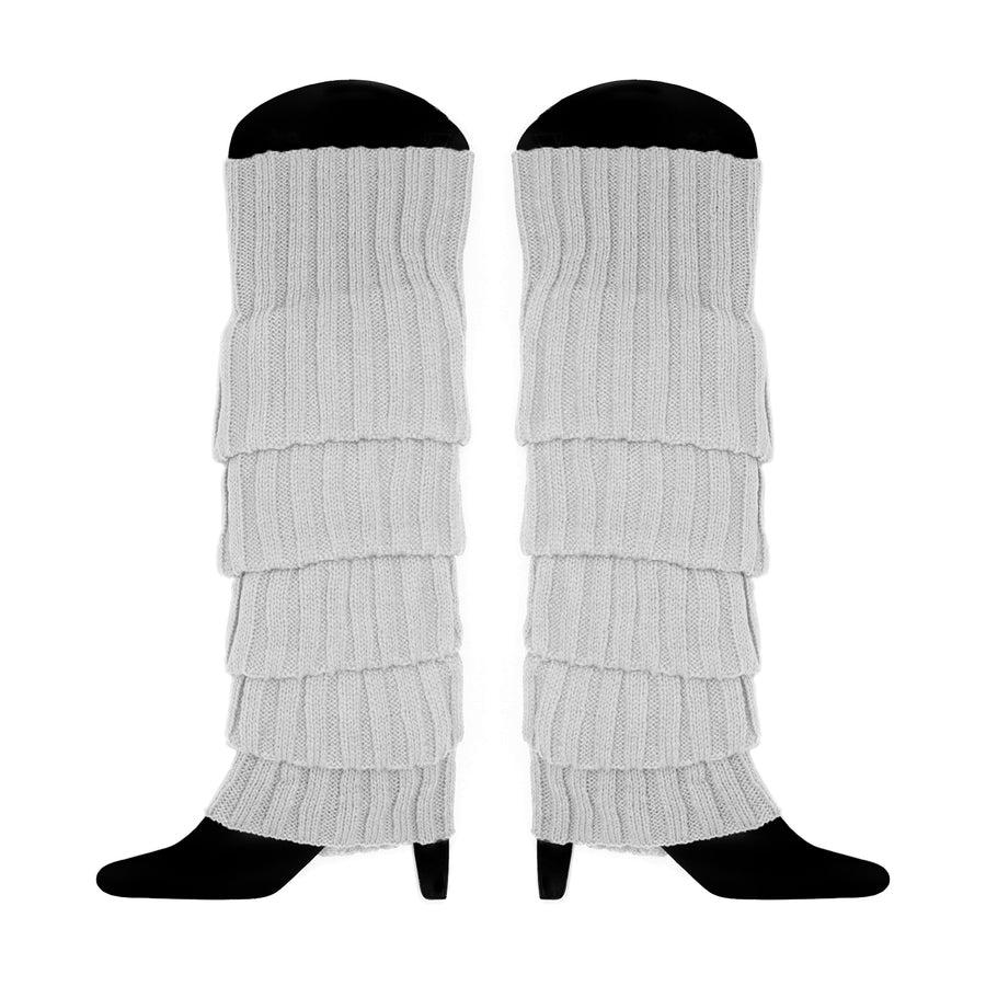 Light Grey Chunky Knit Leg Warmer