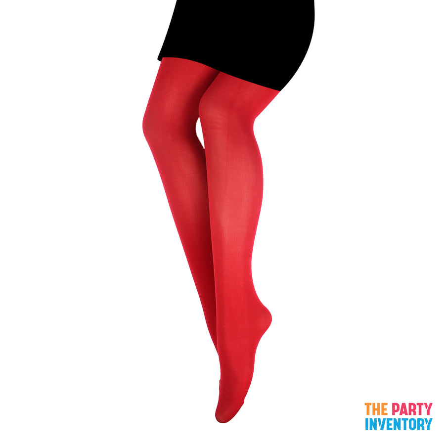 Red  Plain Pantyhose