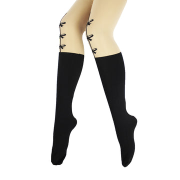 Faux Over Knee Pantyhose (Pretty Bows)