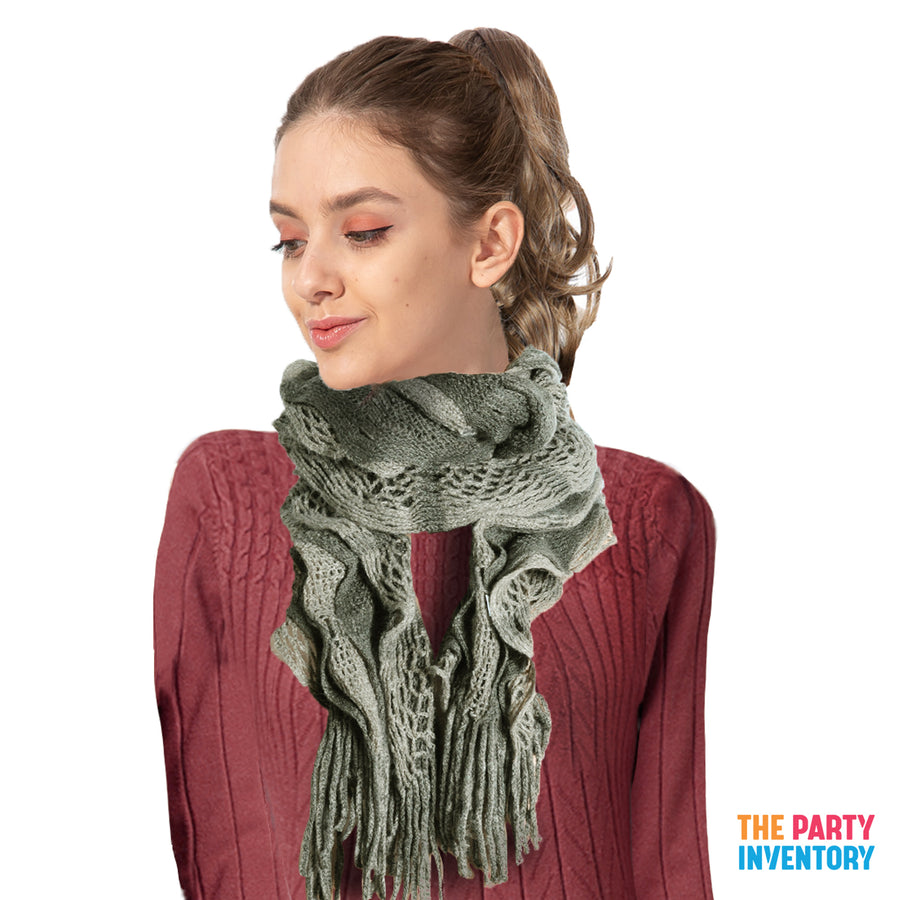 Winter Net Frill Curl Scarf