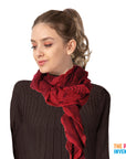 Winter Net Frill Curl Scarf