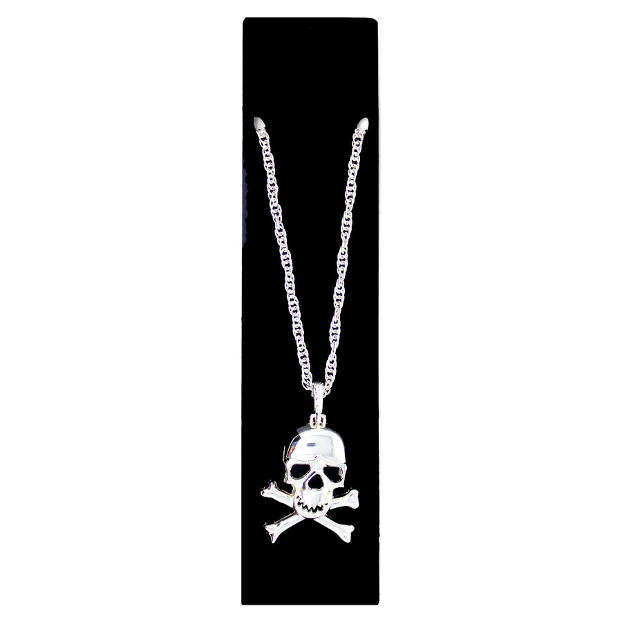 Big Silver Skull Necklace
