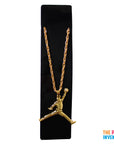 Big Gold Basketball Player Necklace