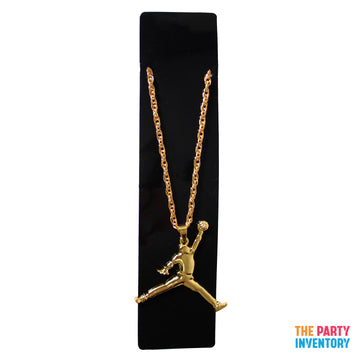 Big Gold Basketball Player Necklace