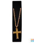 Big Plain Gold Cross Necklace