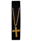 Big Plain Gold Cross Necklace