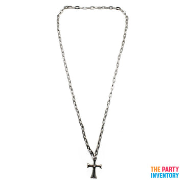 Madonna Cross Sign Necklace (Silver)