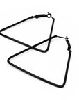 Black 80s Triangle Earrings