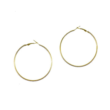 1990s Gold Hoop Earrings