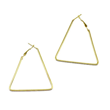 1990s Gold Triangle Earrings