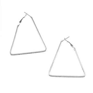 1990s Silver Triangle Earrings