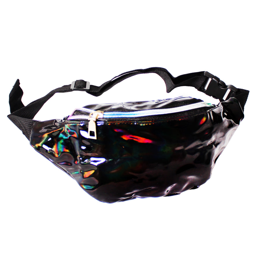 Black Iridescent Bum Bag