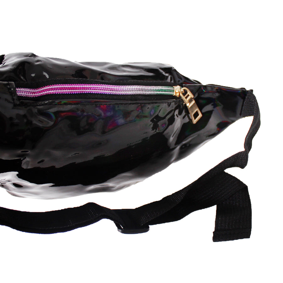 Black Iridescent Bum Bag