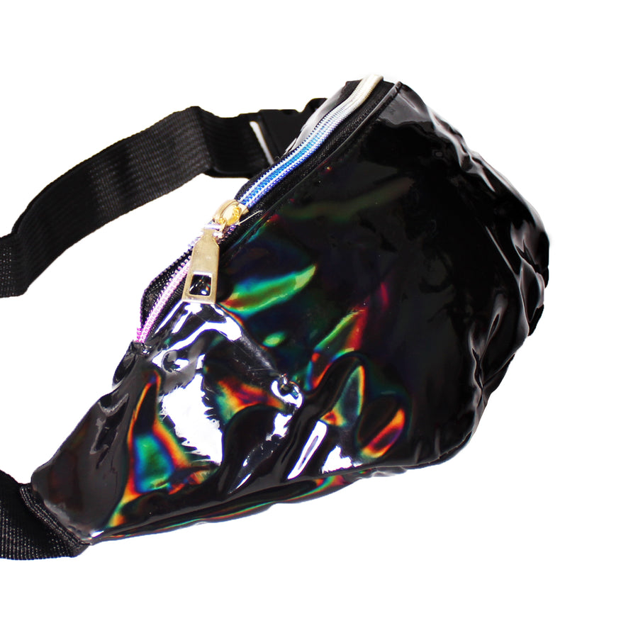 Black Iridescent Bum Bag