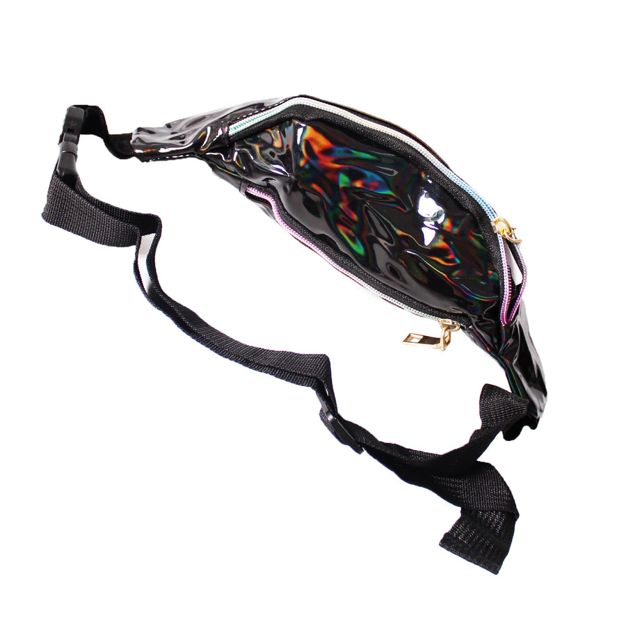 Black Iridescent Bum Bag