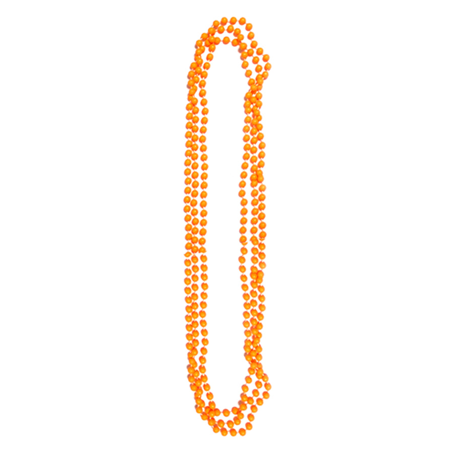 Neon Beaded Necklace (Orange) 3pk