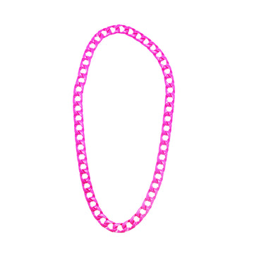 Neon Pink 80s Chain Necklace