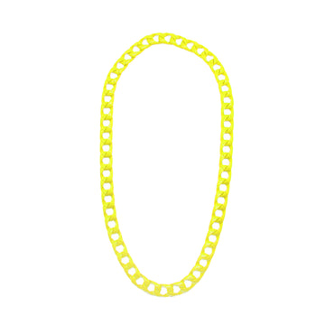 Neon Yellow 80s Chain Necklace