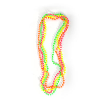 80s Fluro Necklaces 4pk (Mixed Colours)