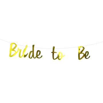 Metallic Gold Bride to Be Banner