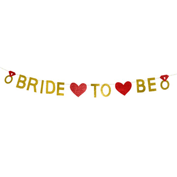 Gold Glitter Bride to Be Banner