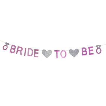Pink Glitter Bride to Be Banner