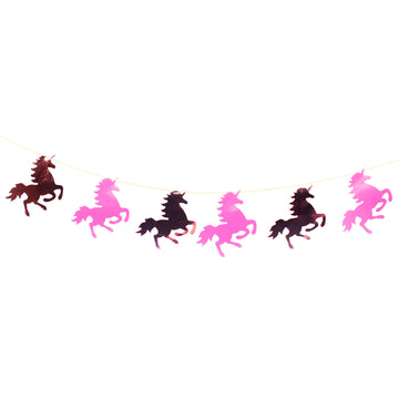 Unicorn Bunting Garland (Pink & Rose Gold)