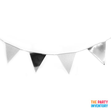 Deluxe Metallic and Glitter Bunting (Silver)