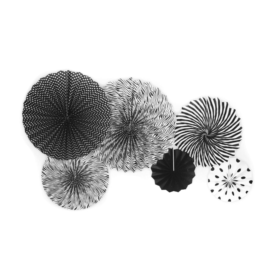Mixed Decoration Fans (Black & White)