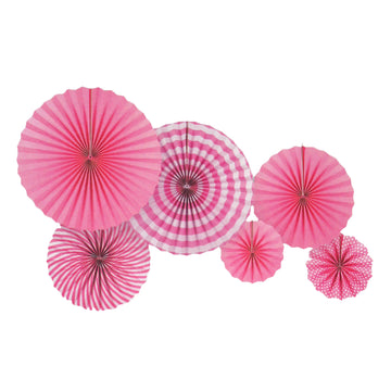Stripe Decoration Fans (Light Pink)