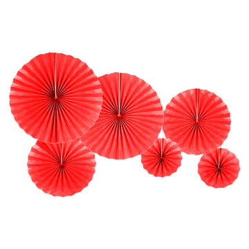 Plain Decoration Fans (Red)
