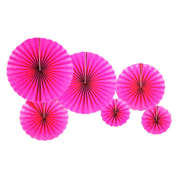 Plain Decoration Fans (Hot Pink)