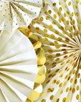 White and Gold Birthday Decoration Kit (Stripes)