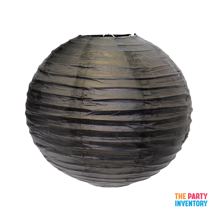 Black Round Paper Lantern (1 Piece)