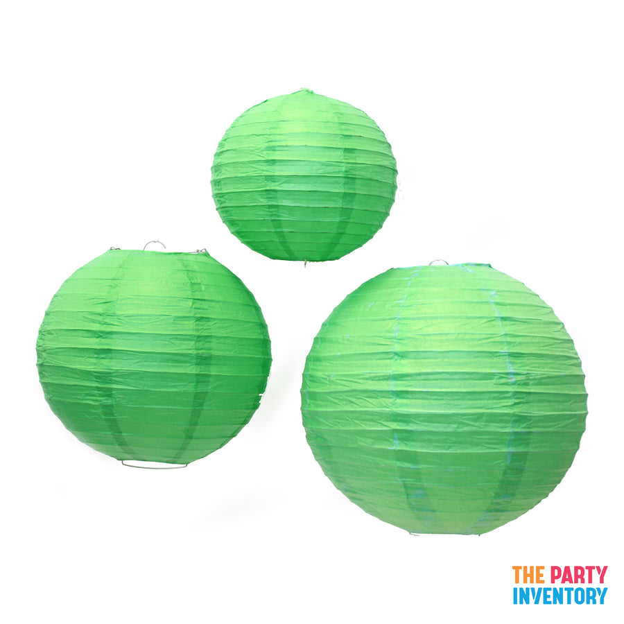 Green Round Paper Lantern (1 Piece)