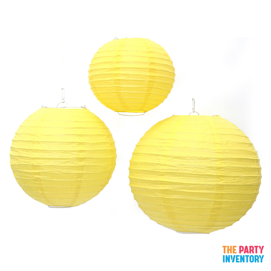 Yellow Round Paper Lantern (1 Piece)