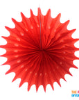 Red Snowflake Decorative Fan