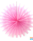 Pink Snowflake Decorative Fan