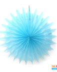 Light Blue Snowflake Decorative Fan