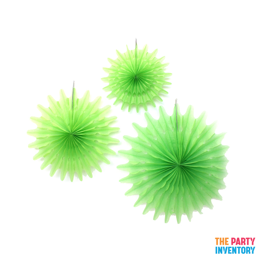 Light Green Snowflake Decorative Fan