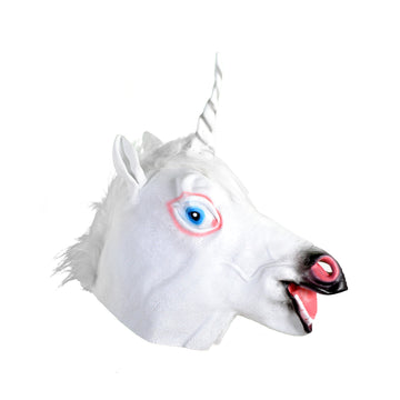 White Unicorn Latex Mask