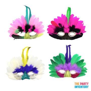 Feather Masks (3 or 6 Pack)