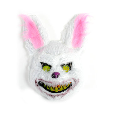 Scary White Rabbit Fluffy Animal Mask