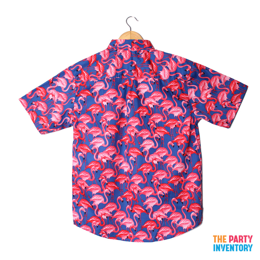 Adult Hawaiian Shirt (Flamingo Frenzy)